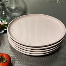 baby pink dinner plates