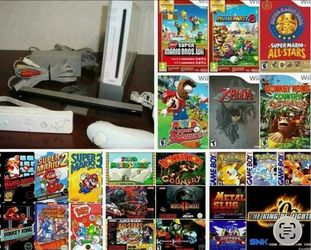 NINTENDO WII + 2000 GAMES INCLSTALLED