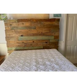 Beachy rustic handmade headboard