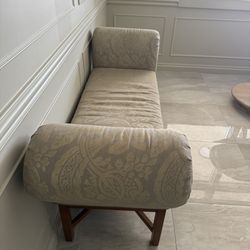 Damask upholstered Bench