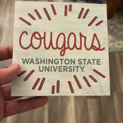 Washington State University “Cougars” Decorative Sign
