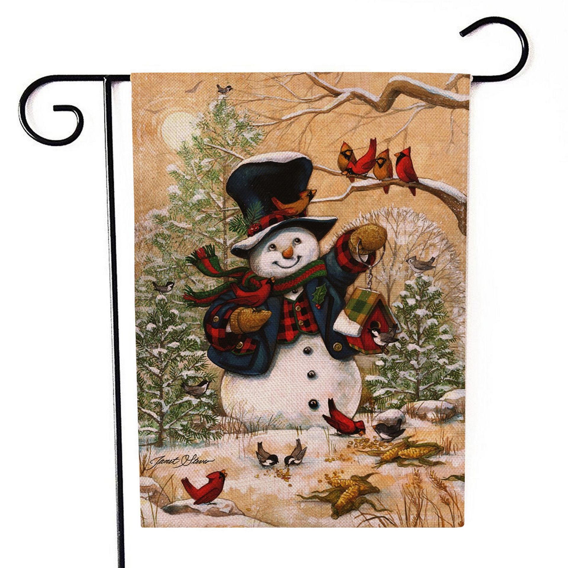 Winter Snowman Garden Decoration Flag