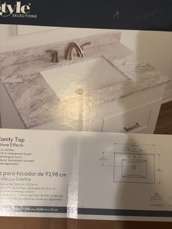 37 Inch Bathroom Vanity Top