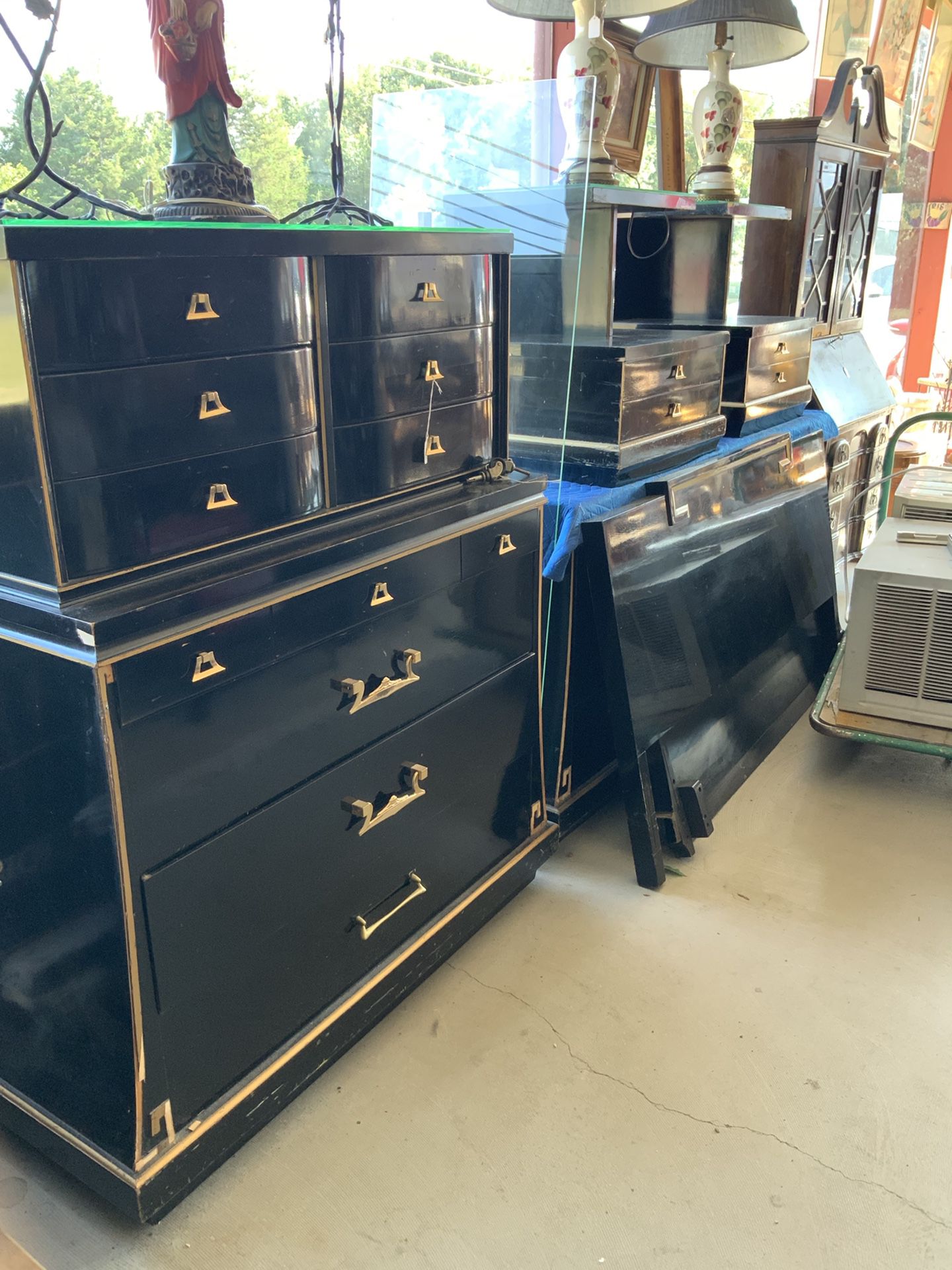 Black Lacquer Bedroom Set (50% Off Price Listed)