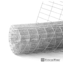 Fencer Wire 4 ft. x 100 ft. 12.5-Gauge Welded Wire Fence with 2 in. x 4 in. Mesh, Galvanized Welded Fence Wire Roll
