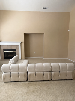 Mercer41 Cylar Modular Velvet Sofa + Matching Chair