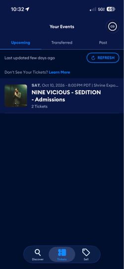 Nine Vicious Sedition Tickets