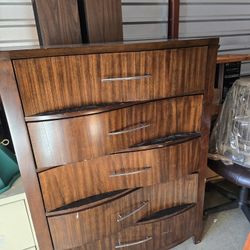 Solid Wood Chest of Drawers – 5 Drawer – $150.00
