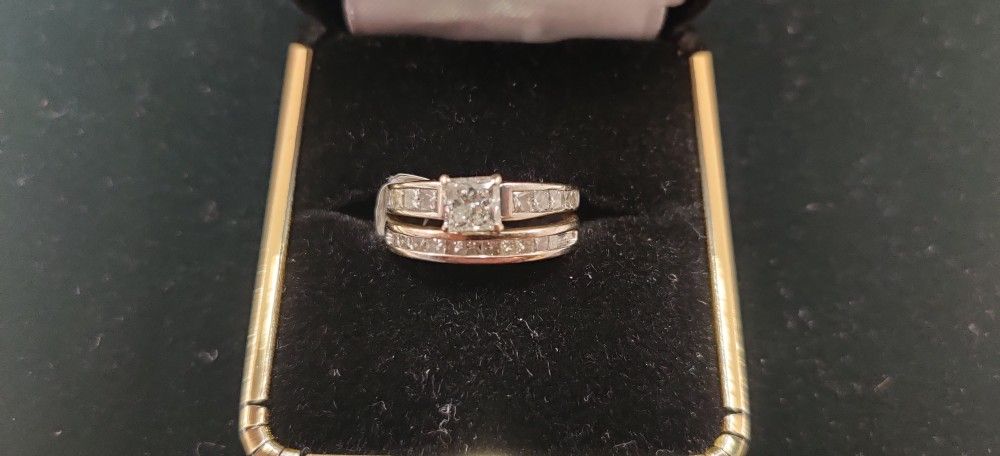 14 Kt Wedding Set White Gold