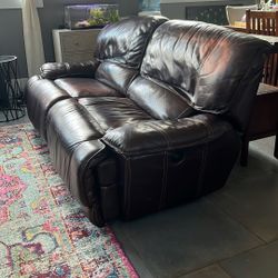 Leather Recliner Couch 