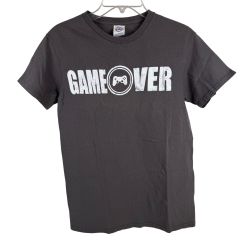 Men's "Game Over" X-Box T-Shirt Gray Size S Cotton Short-Sleeve