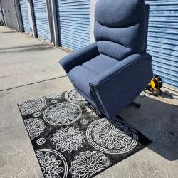 Power Lift Recliner Chair – Modern Electric Lift Chair – Blue Fabric