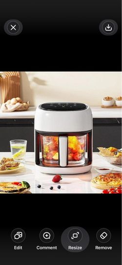 Air Fryer with Glass Basket and Digital Controls
