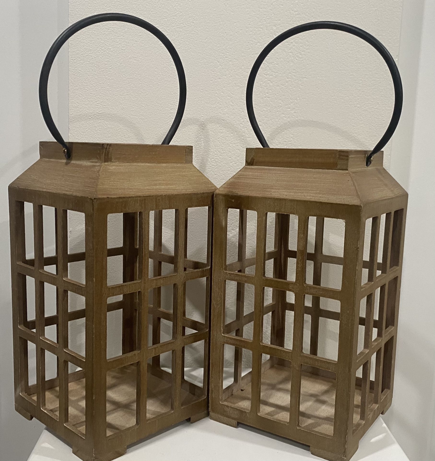 Wooden lanterns