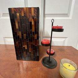 Partylite Mosaic Candle Holder – 10” Tall (New)