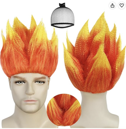 Flame halloween wig