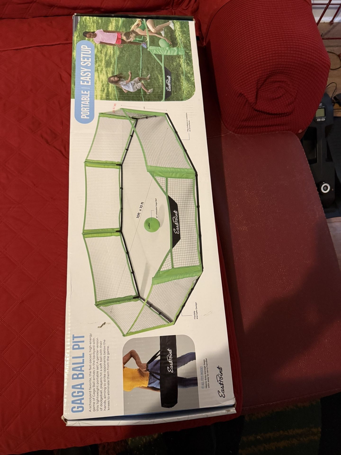 New Gaga Pitt 10 X 10 Portable Game Set Includes Ball