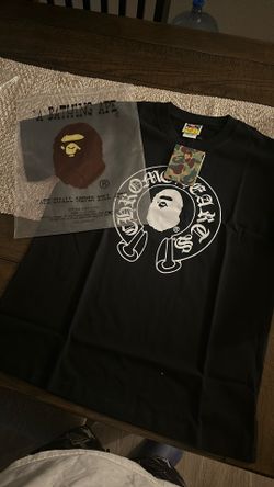 Black Chrome Heart Bape Tee