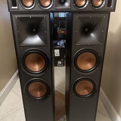 Klipsh R820F Towers and Center Channel R34C
