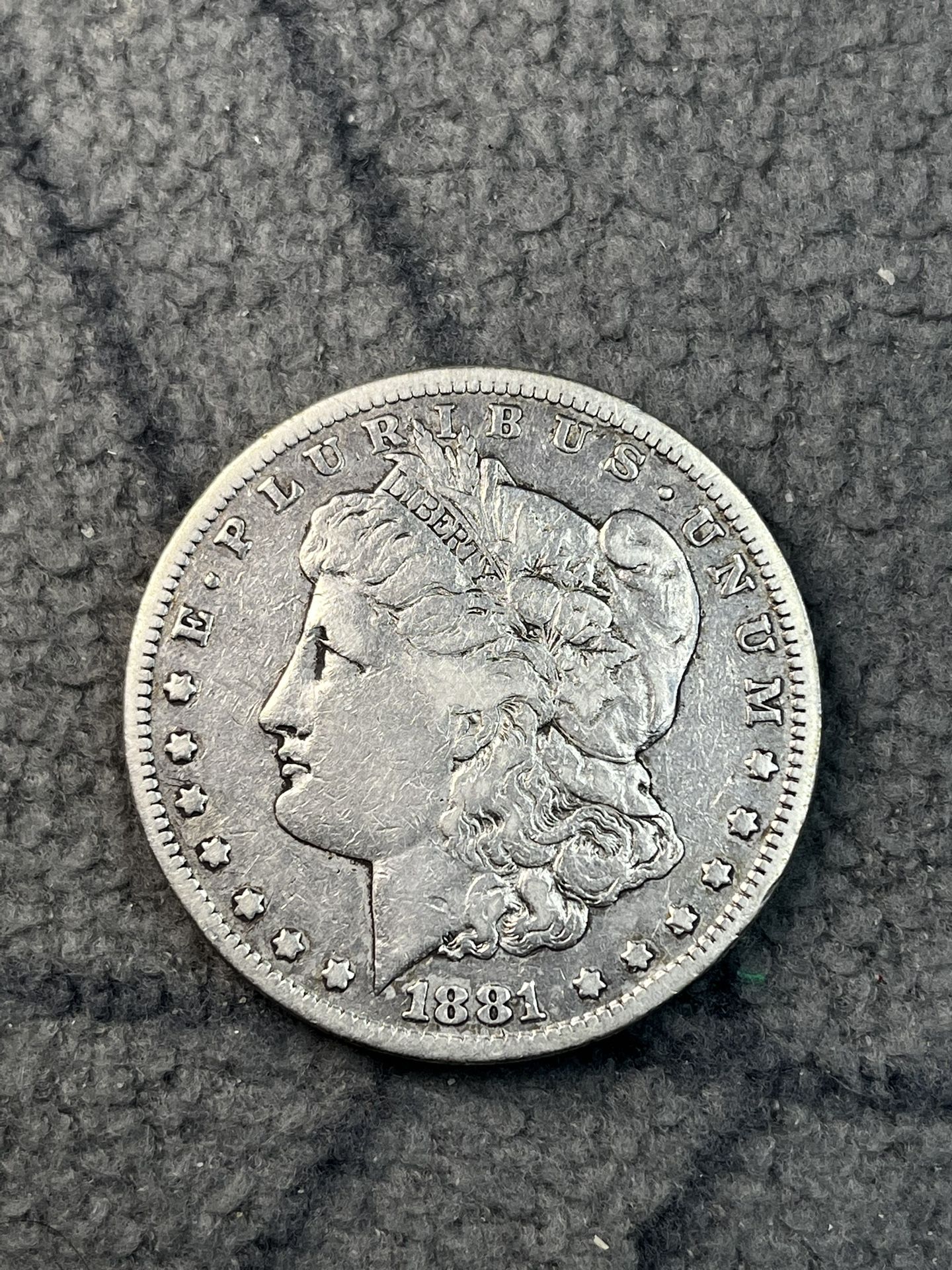 1881 S Morgan silver Dollar