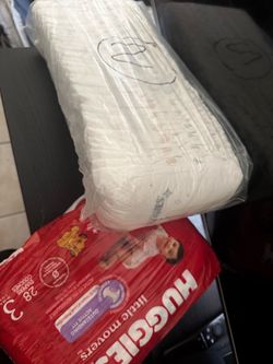 Huggies diapers, size 2 and 3