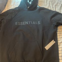 Black Essentials Hoodie Brand New