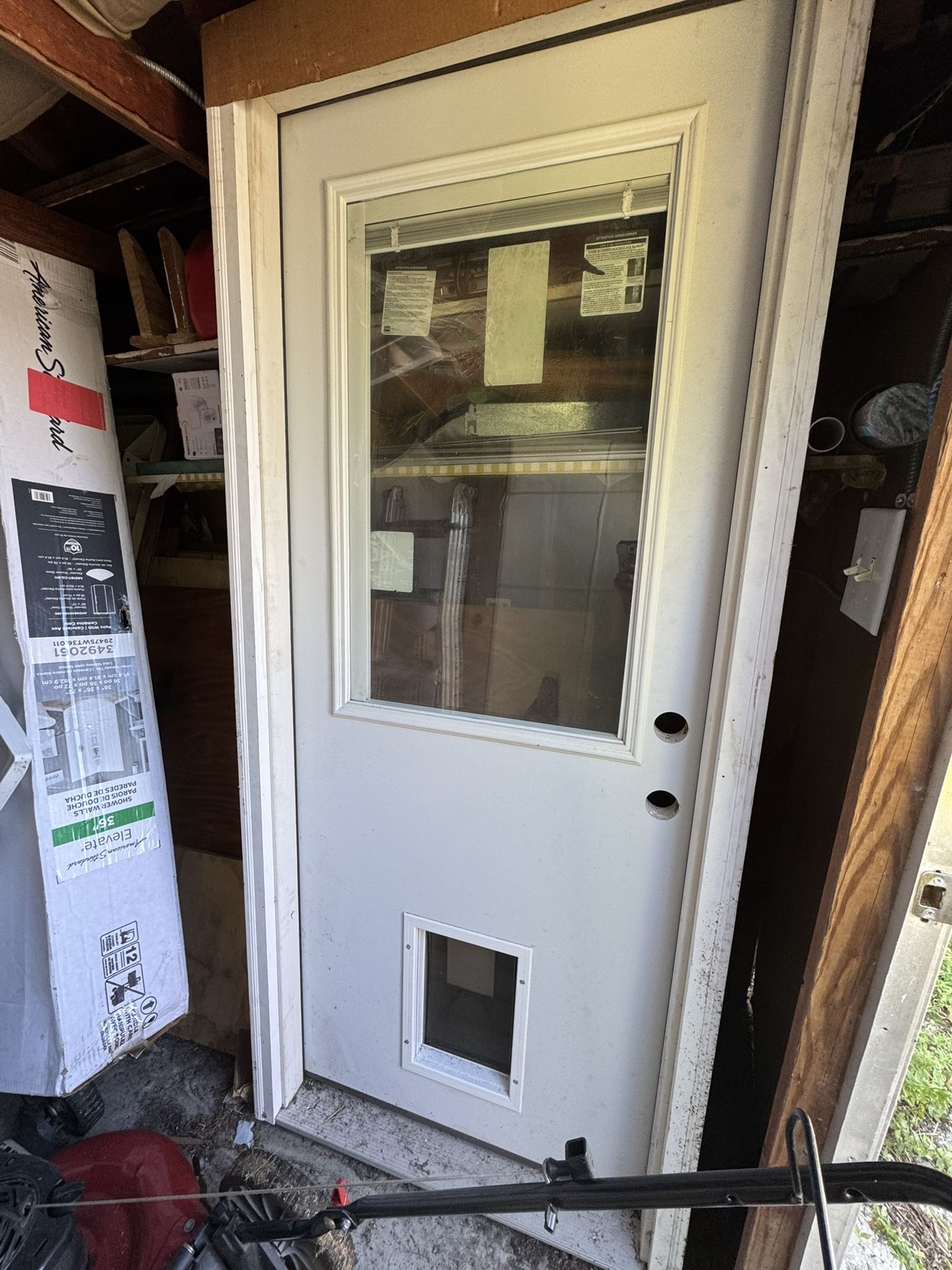 32x79 Exterior Door With Pet Door