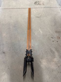 Post hole digger, oak handles