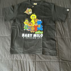 Black BAPE x Sesame Street baby Milo tee #BAPE #SesameStreet