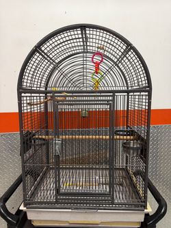 Large Dome Top Bird Cage on Wheels