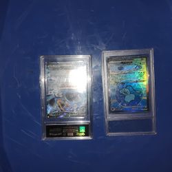 Ungraded Mew ex & (Graded) Empoleon Ex