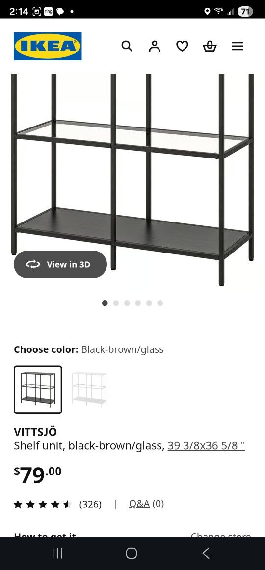 Glass Shelve Unit