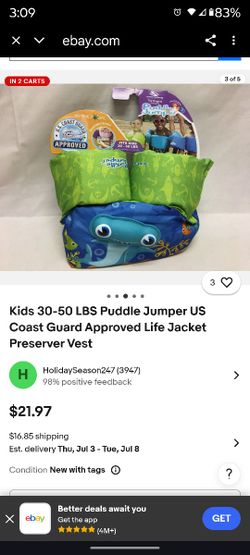 Puddle Jumper Kids Floatation Device 