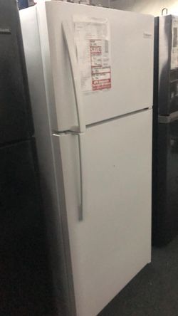 Frigidaire top freezer fridge original price $649 our price $399 only