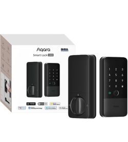 Aqara UWB Smart Lock U400, Apple Home Key, Fingerprint Deadbolt, Black Matter Over Thread, Rechargeable Battery, Keyless Entry Deadbolt, Supports Home