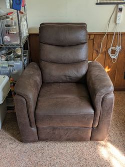 Bob's Brown Upholstered Recliner Chair