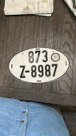 Vintage Hauptzollamt Stuttgart West Germany License Plate
