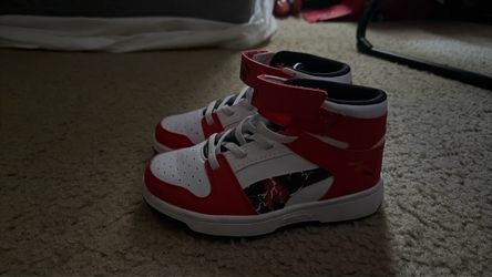 Puma High-Top Sneakers Red and White - Size: 11C