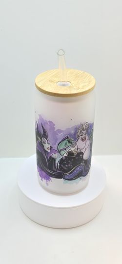 Disney Villains Frosted Glass Cup
