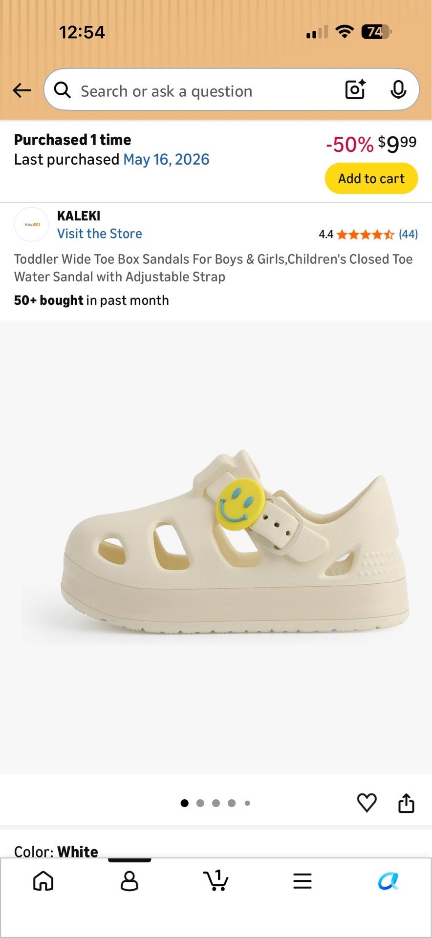 Toddler Wide Toe Box Sandals For Boys & Girls,Children's Closed Toe Water Sandal with Adjustable Strap