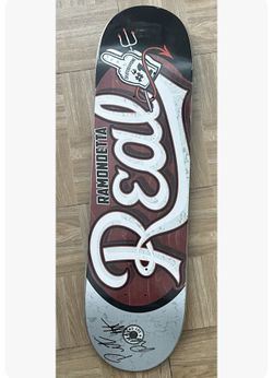Signed Real Skateboard. Peter Ramondetta 