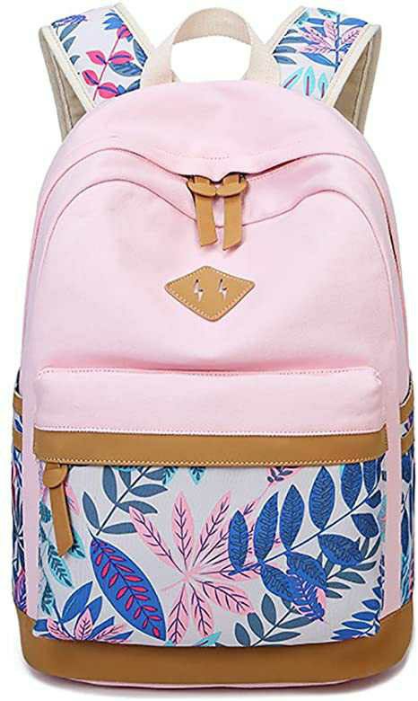 Womens Floral School Backpack Casual Laptop Bag Rucksack Knapsack