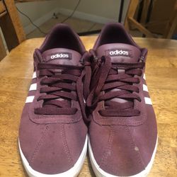 Burgundy  Suede Adidas  Tennis  Shoes