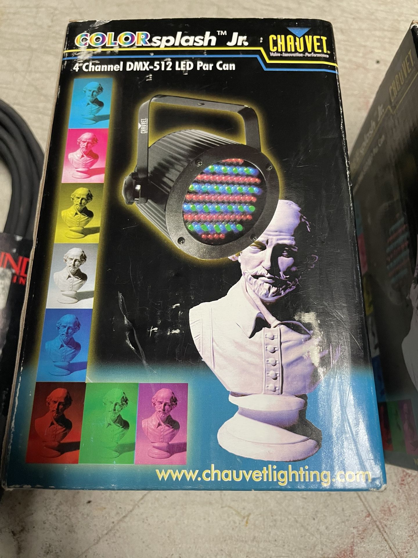 PRICE DROP!! Halloween lighting  Chauvet "COLORSPlh Jr" 4 Channel DMX-512 LED Par Canas