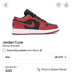 Reverse Bred Jordan 1 Lows 