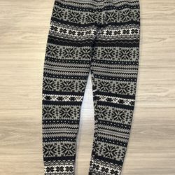 Womens Winter Fleece Thermal Lined Thick Leggings Warm Insulated Christmas Pants