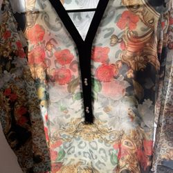 ILACE Silk Shirt Women Large Size 