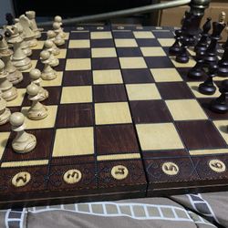 Real Wooden Chess Board
