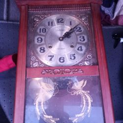 vintage Wall Grandfather Clock has originally  Key For It