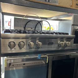 Viking Professional 36 Inch Range Top All Gas Stainless Steel 